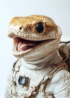 Animal A Snake in an astronaut Poster Art
