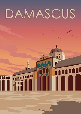 Damascus Mosque Illustration