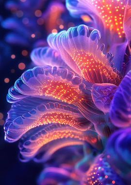 Abstract Bioluminescent Flower