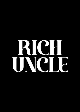 Rich Uncle Text Art Inspirational Motivational Vision Board Funny