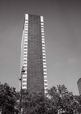 Tall Building in Black and White
