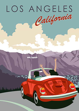 Los Angeles California Vintage Poster