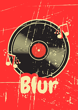 Blur Vinyl Record Poster