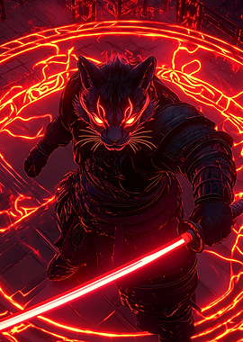 Leopard Samurai Warrior