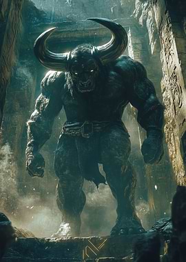 Minotaur in Temple