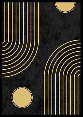 Abstract Gold Lines