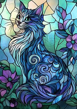 Stained Glass Cat