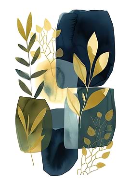 Gold Leaf Abstract Art