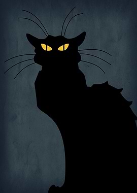Evil Black Cat Silhouette