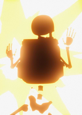 Skeleton Silhouette in Light