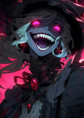 Anime Girl with Red Eyes