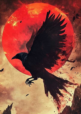 Raven Blood Moon