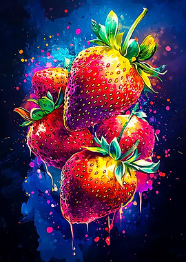 Vibrant Strawberries Kitchen Style