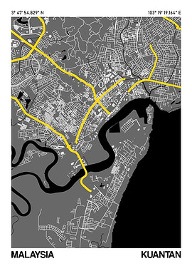 Kuantan City Street Map