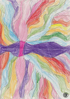 Abstract Rainbow Art from a child
