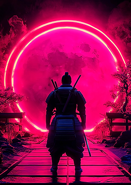 Samurai and Neon Moon