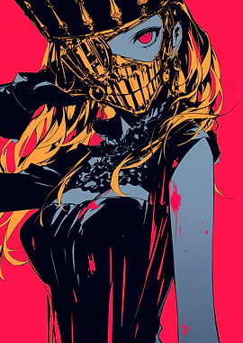 Anime Girl with Mask