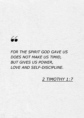 Bible Verse - 2 Timothy 1:7