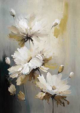 White Flowers Painting