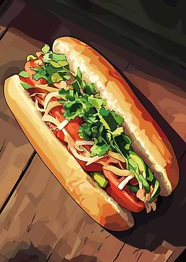 Vietnamese Banh Mi Sandwich
