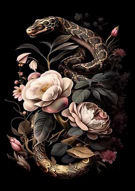 Snake and Roses