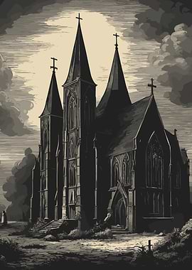 Gothic Church Illustration
