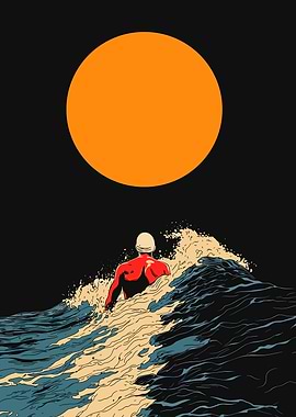 Swimming in the Sunset