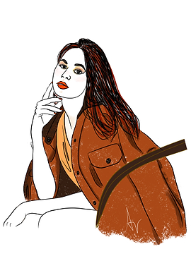 Queen in Brown Jacket