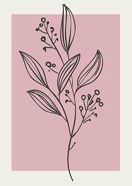 Floral Line Art Print
