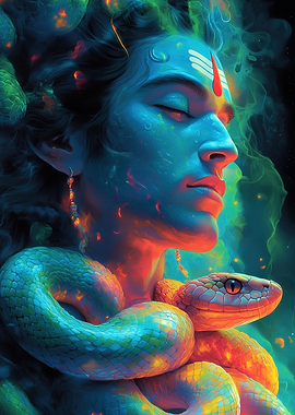 Shiva with Snake - The cosmic trance