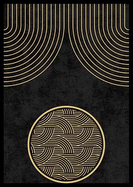 Gold Geometric Art Print