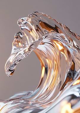 Crystal Wave Sculpture