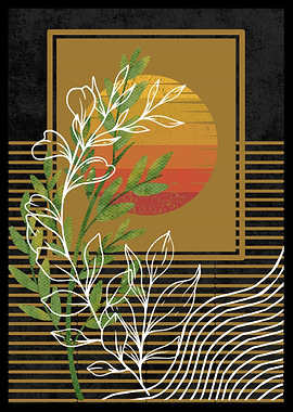 Sunset Floral Art Print