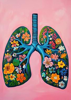 Floral Lungs Painting