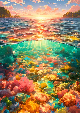 Coral Reef Sunset
