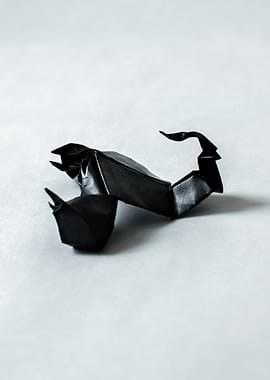 Black Origami Scorpion