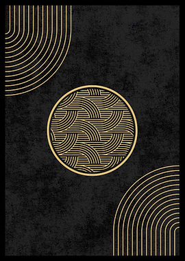 Gold Geometric Art Print