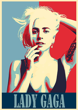 Lady Gaga Pop Art Poster