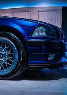 Blue BMW E36