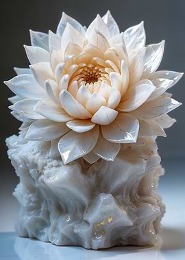 White Flower Sculpture