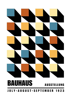Bauhaus Geometric Poster