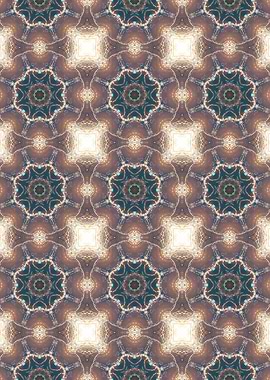 Teal and Brown Mandala Pattern