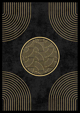 Gold Geometric Art Print