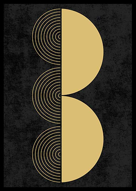 Abstract Gold Circles