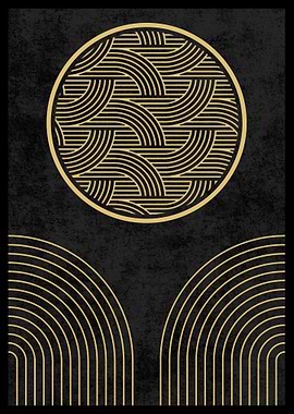 Gold Geometric Art Print