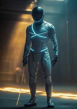 Futuristic Fencing Warrior