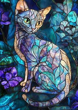 Stained Glass Cat