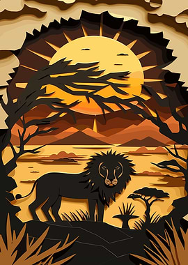 Lion Sunset Safari