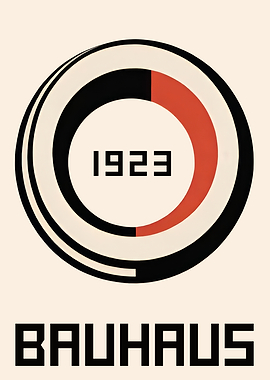 Bauhaus 1923 Vintage Poster