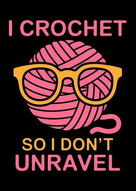 Crochet Yarn Ball with Glasses